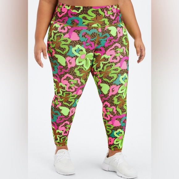 Fabletics || Define PowerHold® High-Waisted 7/8 tropical oasis Legging Sz XXL - Picture 1 of 12